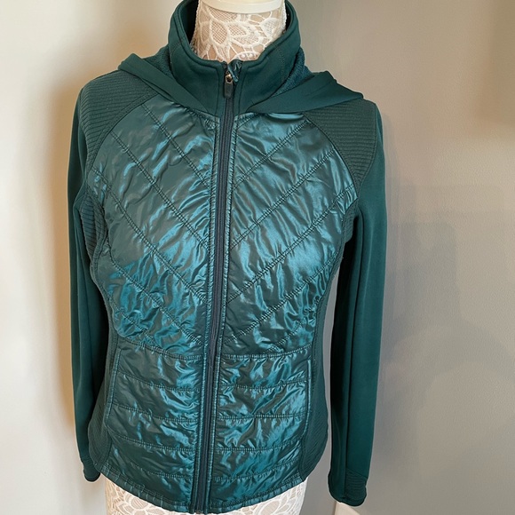 Fila Jackets & Coats Fila Sport Mixed Media Hooded Jacket Green